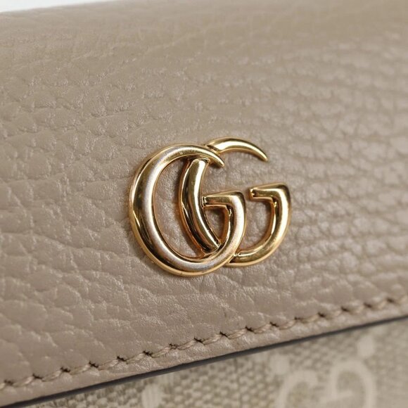 Authentic GUCCI GG Supreme Key Case PVC White Gold bst358-120225 - Picture 9 of 16